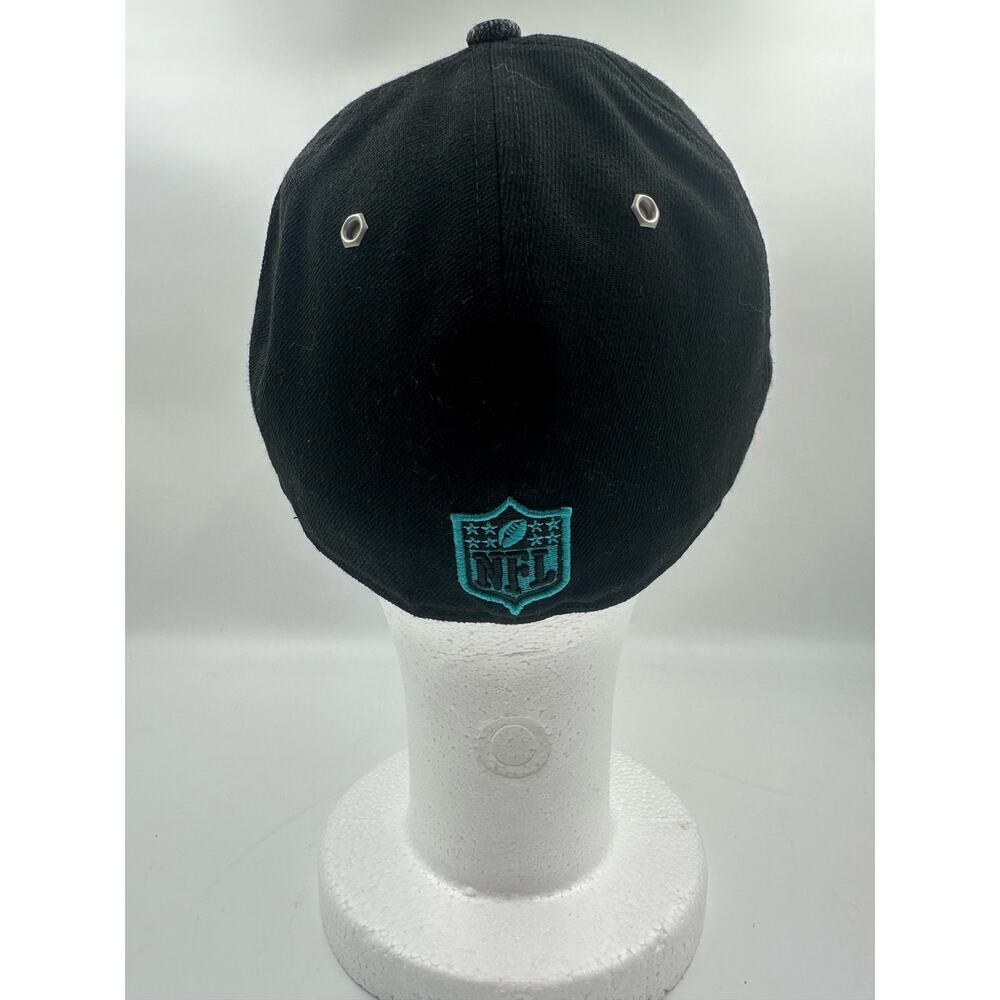 Miami Dolphins Fitted Hat Cap - Size 7 1/8 - New Era 59Fifty - Black Blue Grey - Picture 5 of 6
